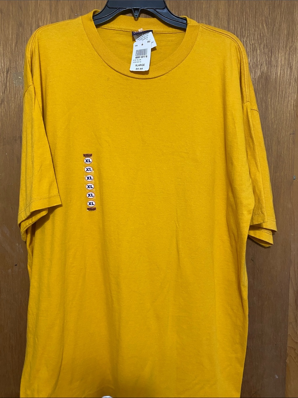 Champs Men's Short Sleeve Crewneck T-Shirt in Mustard Yellow